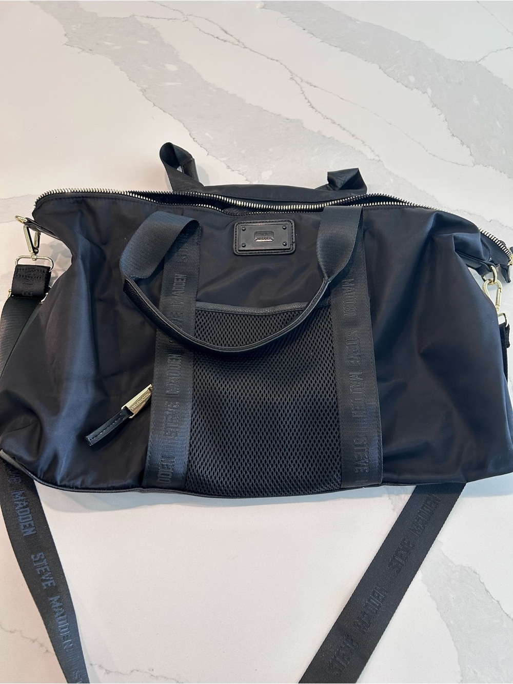 Black Weekender Duffel Bag - Steve Madden